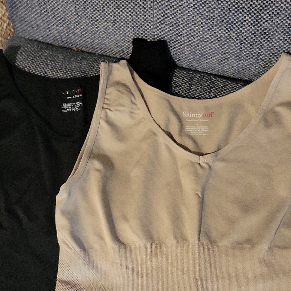 Skinnygirl Pair Of Compression Tank Tops Size L